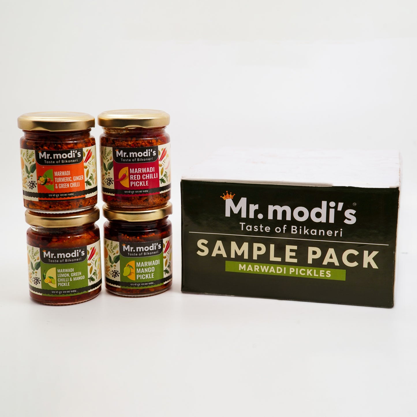 Marwadi Pickle Delight - 4-in-1 Flavor Pack (4 x 100g)