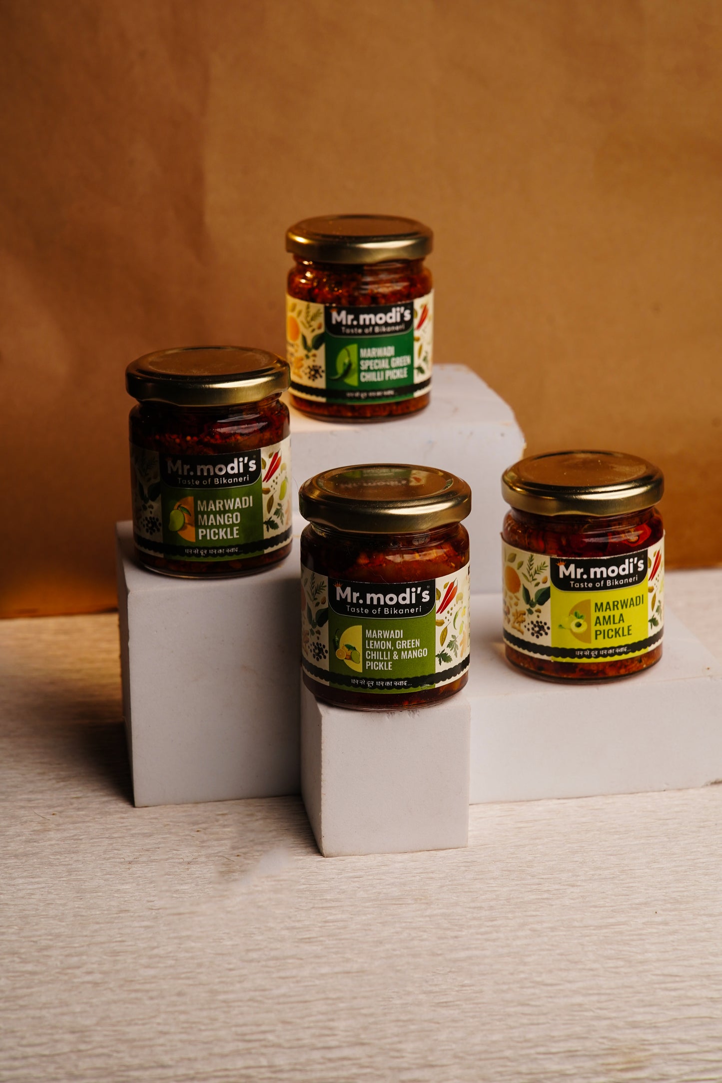 Marwadi Pickle Medley - 4-in-1 Flavor Pack (4 x 100g)