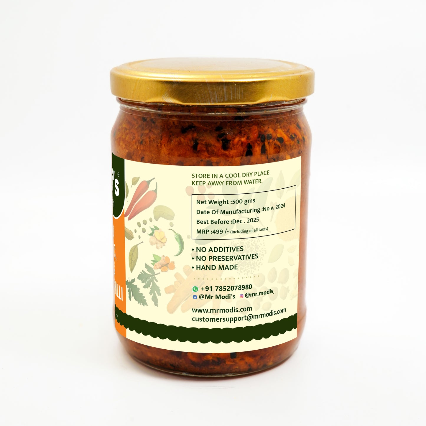 Marwadi Turmeric, Ginger & Green Chilli Pickle