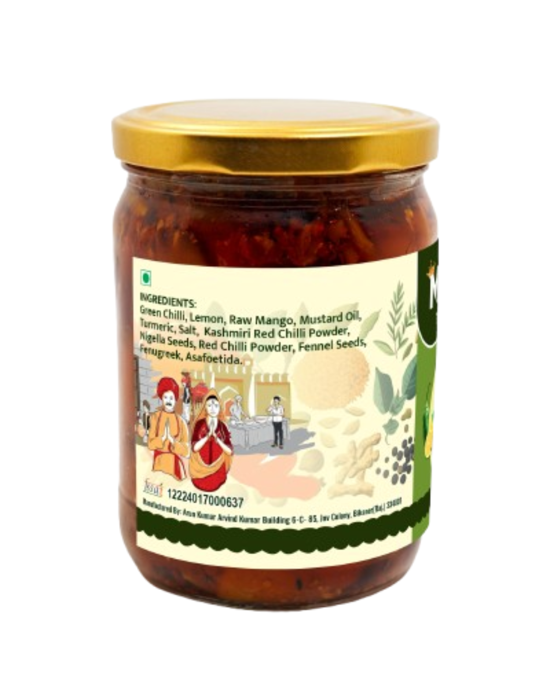 Marwadi Lemon Green Chilli & Mango Pickle